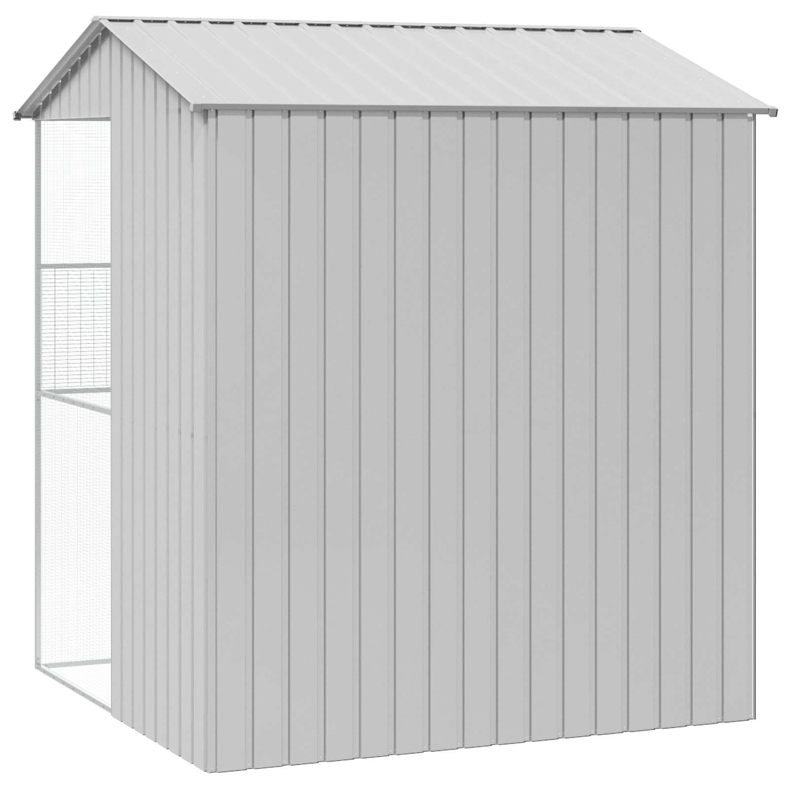 Cușcă pentru păsări Gri 215 x 210 x 247 cm Oțel Galvanizat GartenMobel Dekor