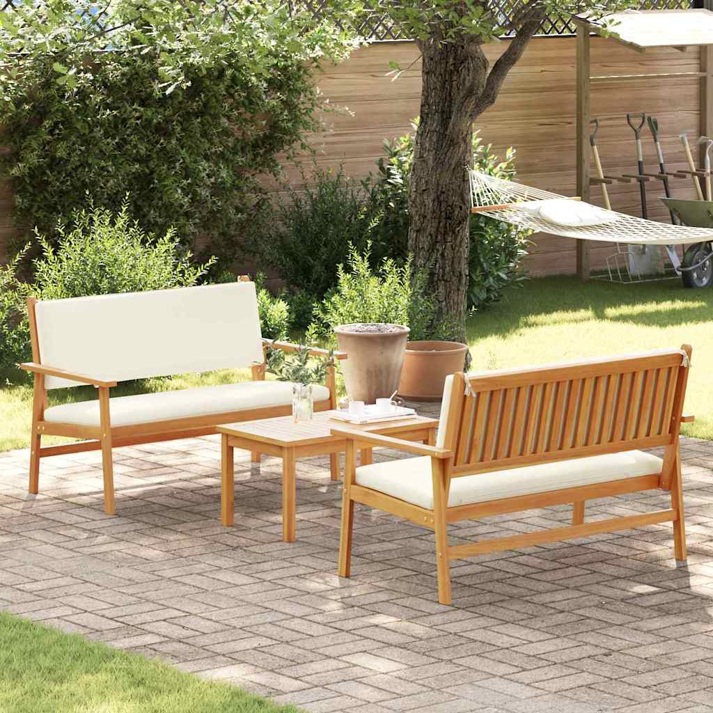 Set de canapele pentru grădină 3 pcs Maro 120 x 65,5 x 79 cm GartenMobel Dekor