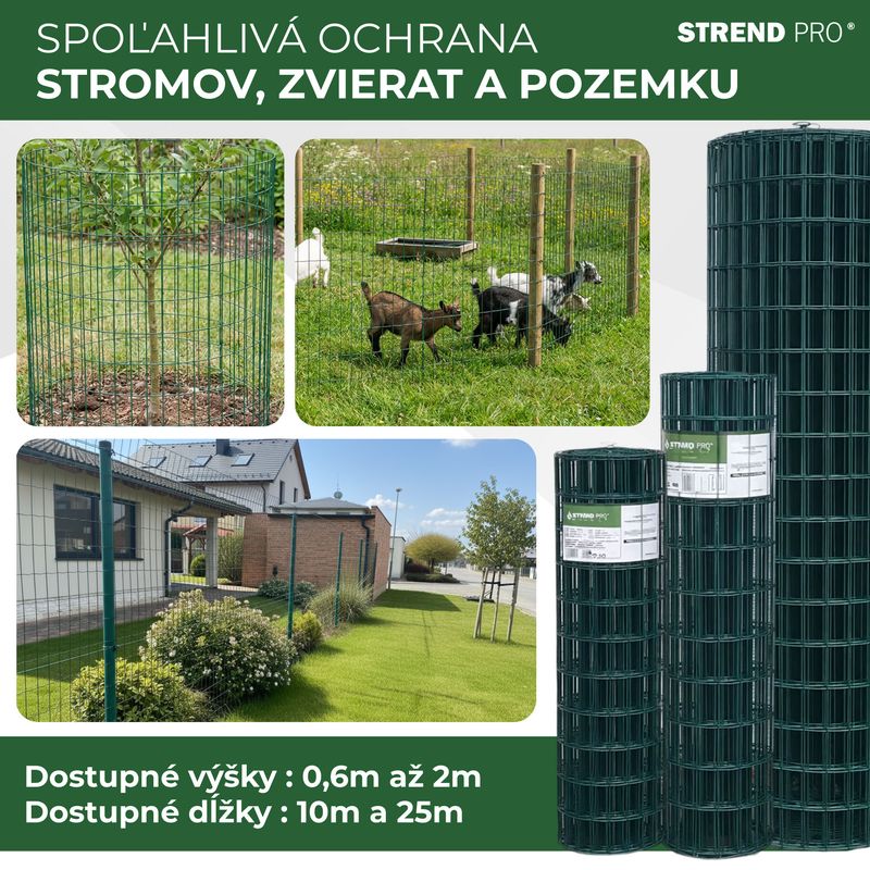 Plasă de gard Europlast verde 1,5 x 25 m, zincată și plastifiată Zn+PVC