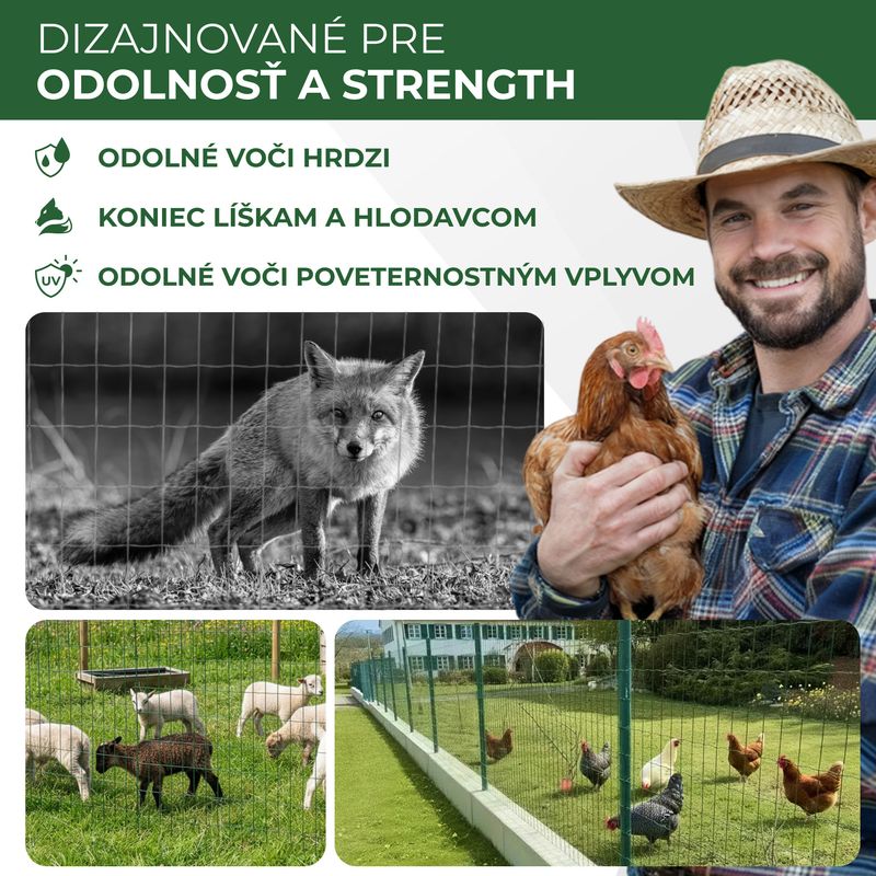 Plasă de gard Europlast verde 1,5 x 25 m, zincată și plastifiată Zn+PVC