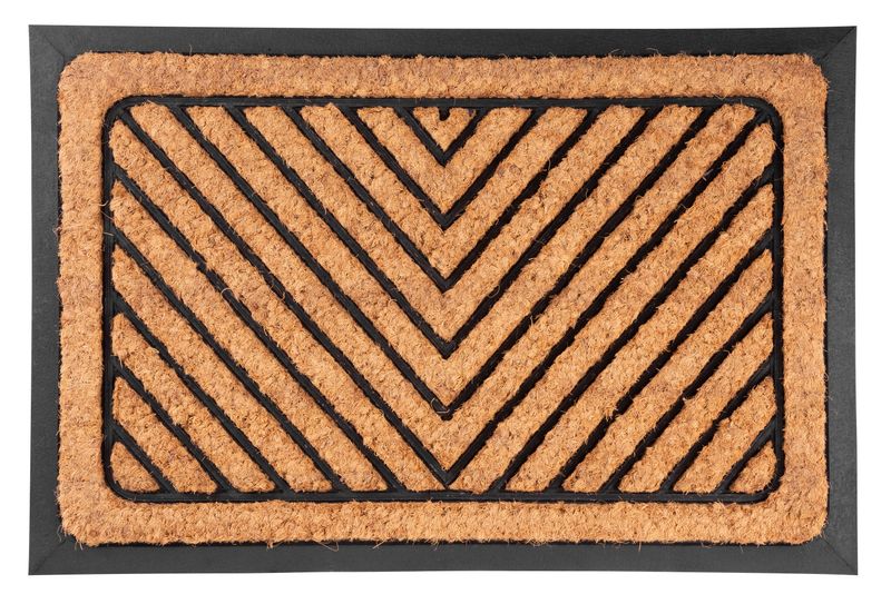 Covoraș de intrare MagicHome Arrows 40x60 cm, cocos și bază antiderapantă