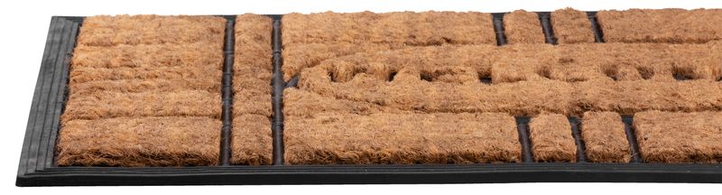 Covoraș de intrare MagicHome Welcome 45x75 cm, din cocos și gumă