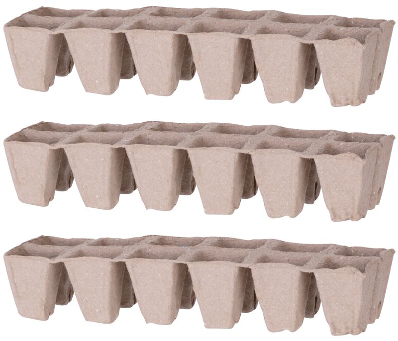 Tăviță pentru răsaduri din hârtie Strend Pro Herrison, 12 celule, set 3 buc