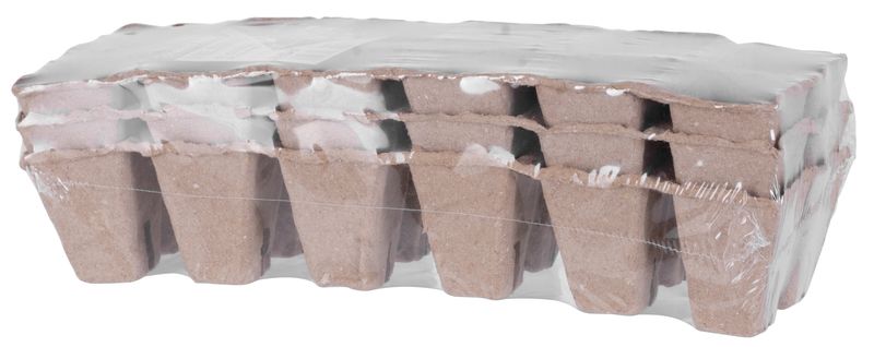 Tăviță pentru răsaduri din hârtie Strend Pro Herrison, 12 celule, set 3 buc