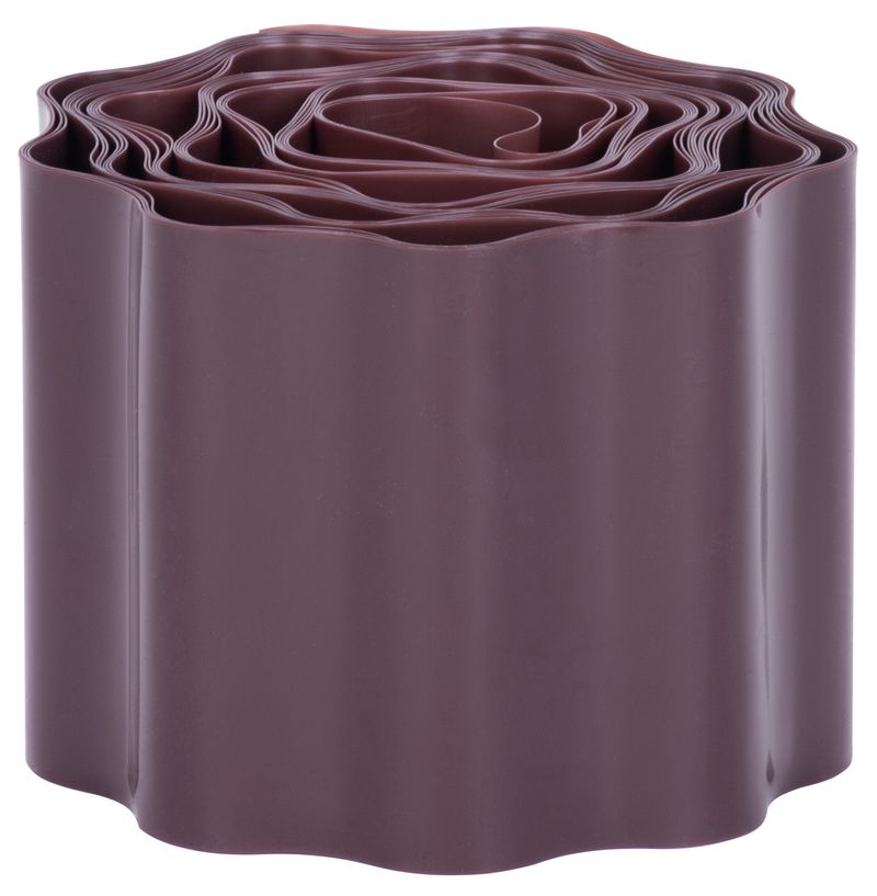 Bordură pentru gazon Strend Pro Garden, plastic maro, 100 mm, 9 m