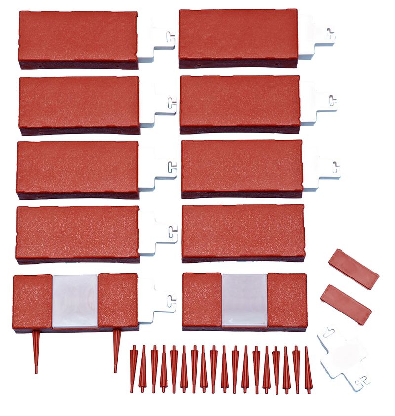 Bordură de grădină solară LED Strend Pro Garden, 2,2 m, 10 piese