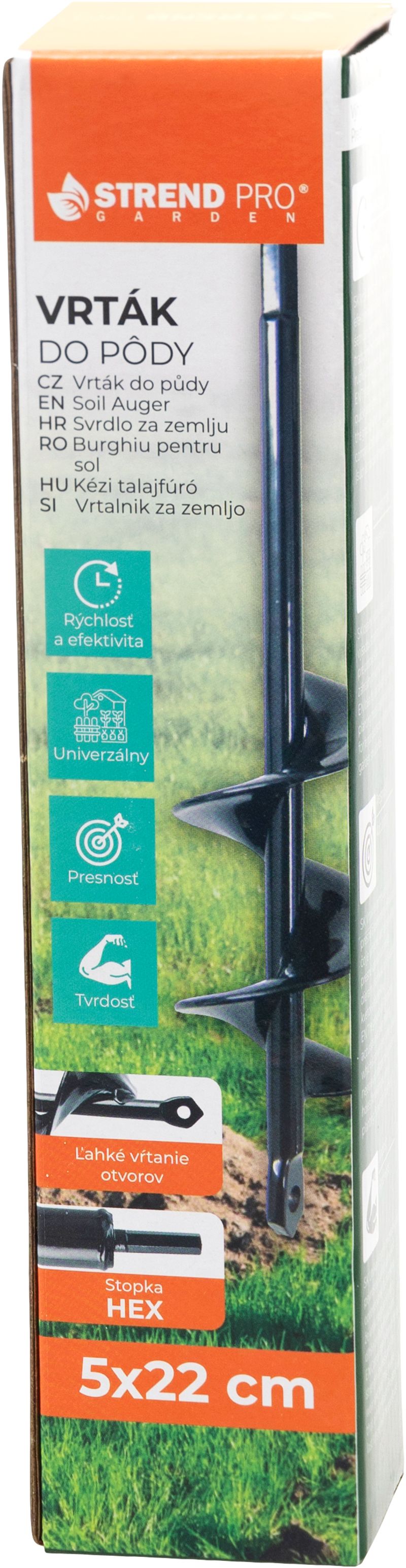 Vrták Strend Pro, do zeme, na skrutkovač, 5x22 cm