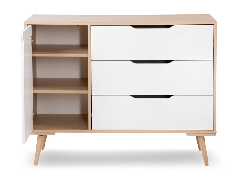 Comoda de infasat Klups SOFIE Alb-Natur