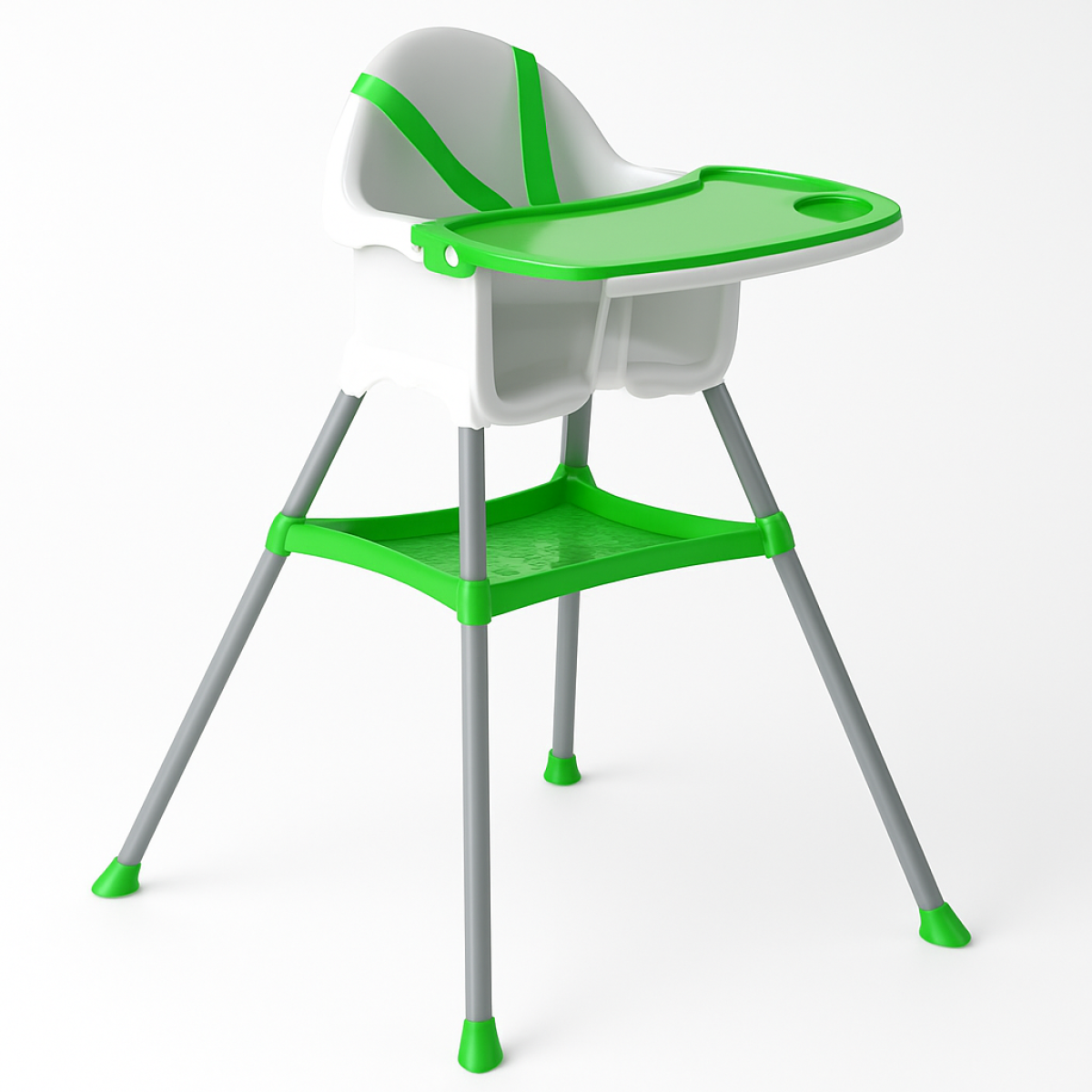 Scaun de masa pentru bebelusi MyKids 03220/2 verde cu blat detasabil