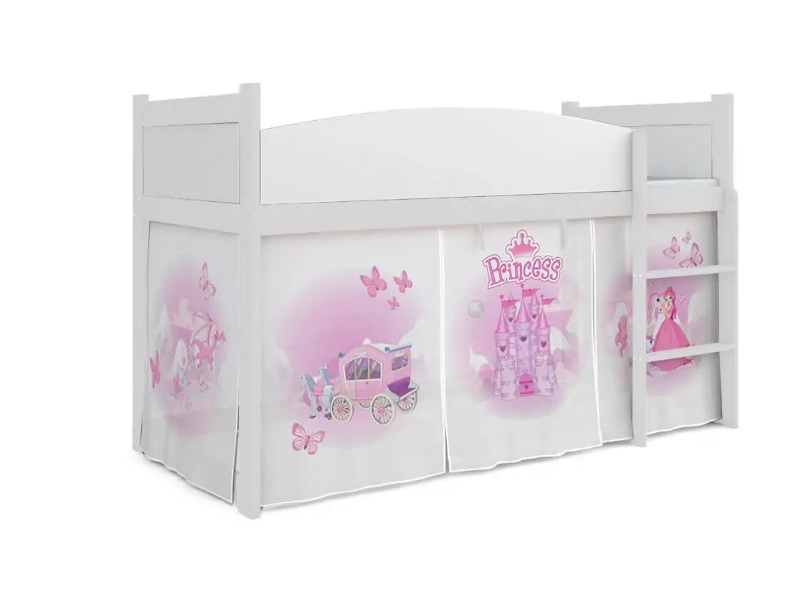 Pat supraetajat pentru copii MyKids Twist Princess Castle 184x80 cm