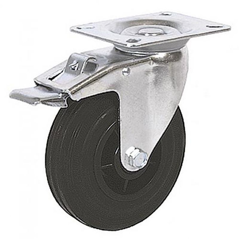 Roată pivotantă cu frână Renost 521F NL-V125C din cauciuc