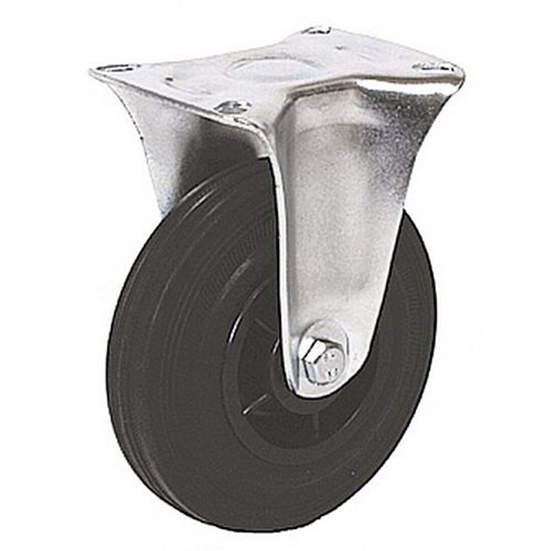 Roată fixă Renost 125 mm cu suport metalic și disc din polipropilenă