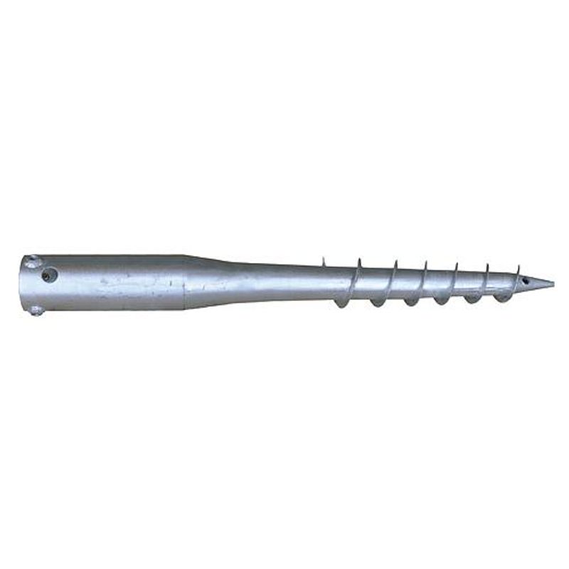 Șurub de pământ GSA02 zincat 800x68x1,8 mm, 3xM8 pentru stâlpi