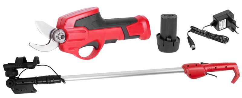 SET Nožnice Strend Pro Garden 7,2V, záhradné, akumulátorové, 111216 + teleskopická tyč 111248
