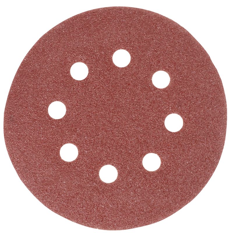 Disc abraziv Worcraft 125 mm P100, 8 găuri, pentru șlefuitor excentric, 5 buc