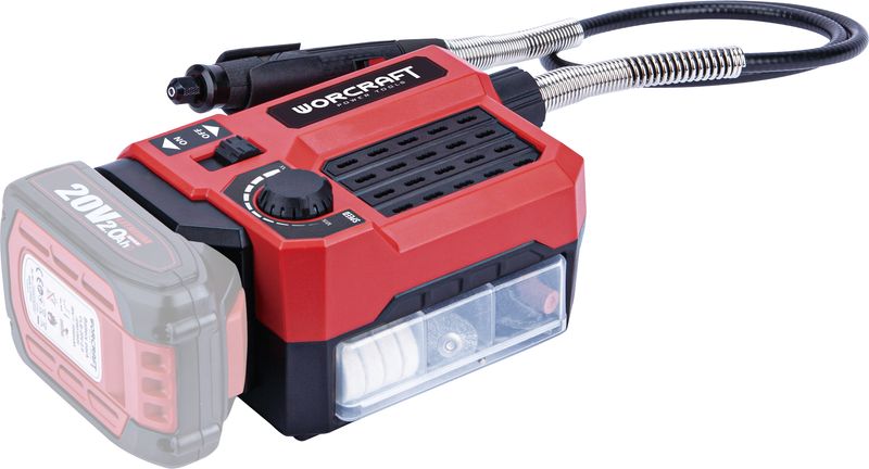 Brúska Worcraft CEMG-S20Li, ShareSYS, 20V Li-Ion, mini, priama, vŕtanie a brúsenie