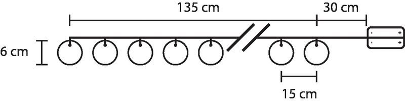 Reťaz MagicHome Cotton Balls White, 10x LED teplá biela, PE/bavlna, 2xAA, jednoduché svietenie, osvetlenie, L-1,35 m