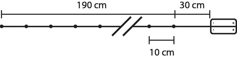 Reťaz MagicHome Vianoce Leafdeco, 20x mLED teplá biela, 2xAA, IP 20, interiér, osvetlenie, L-1,90 m