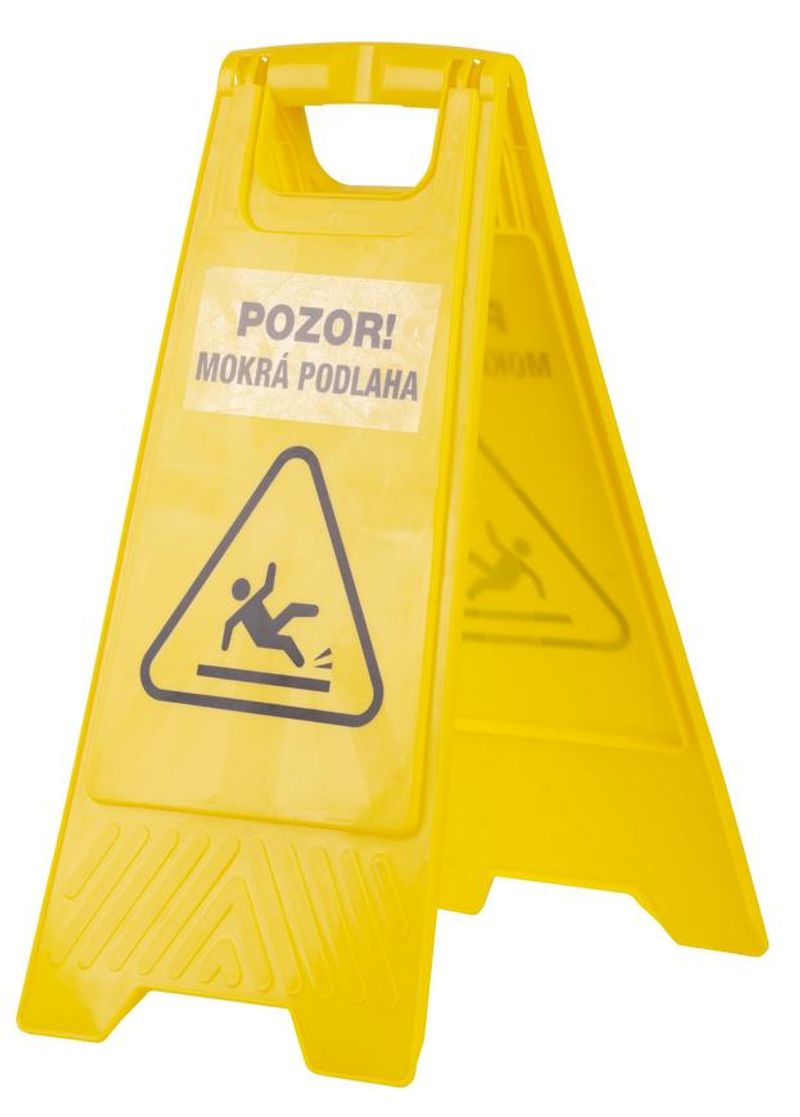 Indicator avertizare podea umedă pliabil 60x30 cm, text EN/SK