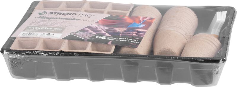 Miniparenisko Strend Pro, Sada na sadenie, 66-dielna, 45 priesad, 37,5x23x6 cm