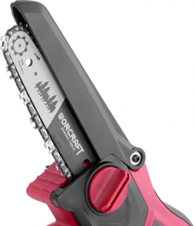 Mini drujbă cu acumulator Worcraft 20V, brushless, lamă 15 cm, set