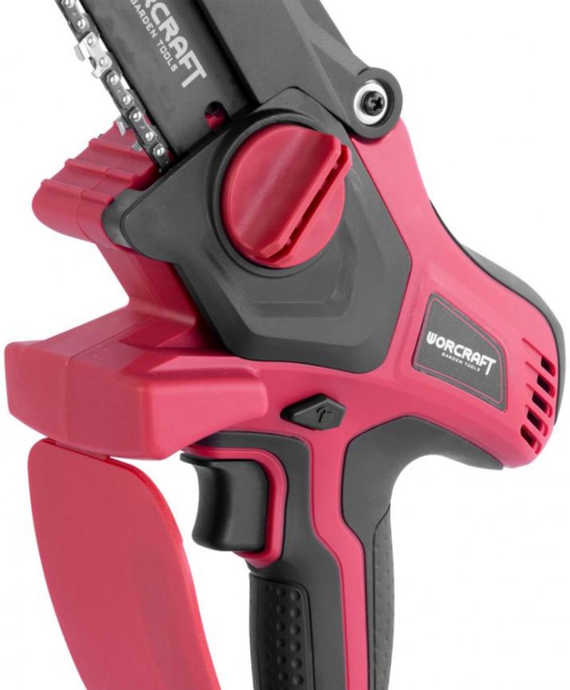 Mini drujbă cu acumulator Worcraft 20V, brushless, lamă 15 cm, set