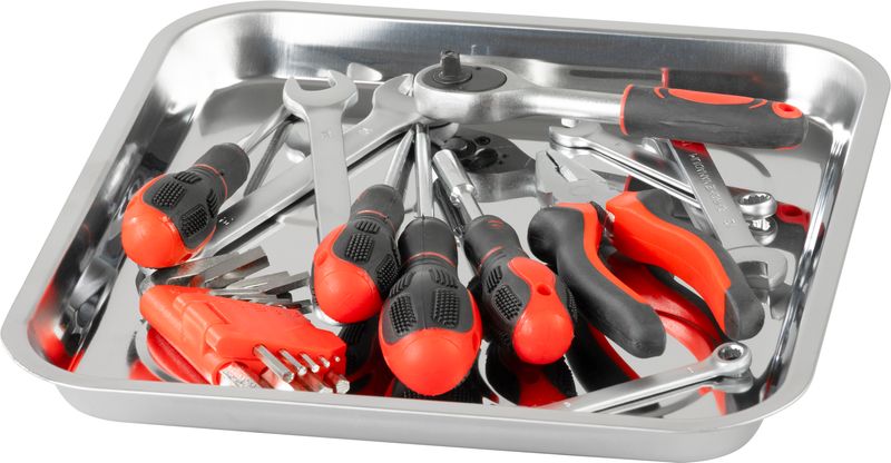 Miska Strend Pro, nádoba, na skrutky, magnetická, štvorcová, nerez, 270x292 mm