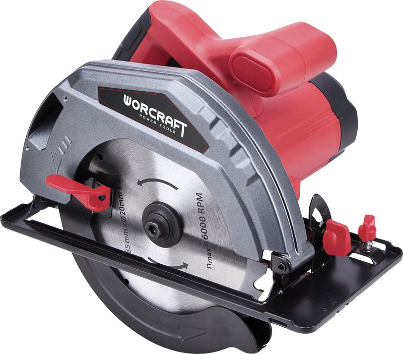 Fierastrau circular Worcraft 1500 W, disc 185 mm, taiere 65 mm