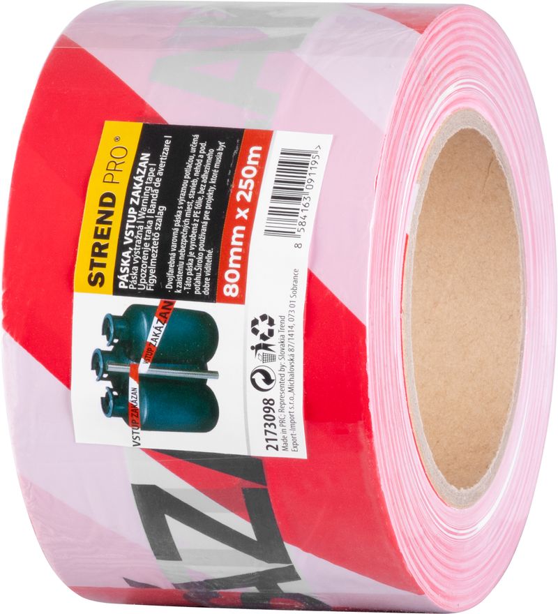 Bandă de avertizare Strend Pro 80 mm x 250 m, acces interzis