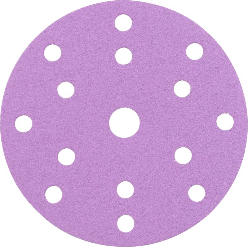 Disc abraziv Worcraft 150 mm P80 pentru slefuitor orbital, set 5 buc