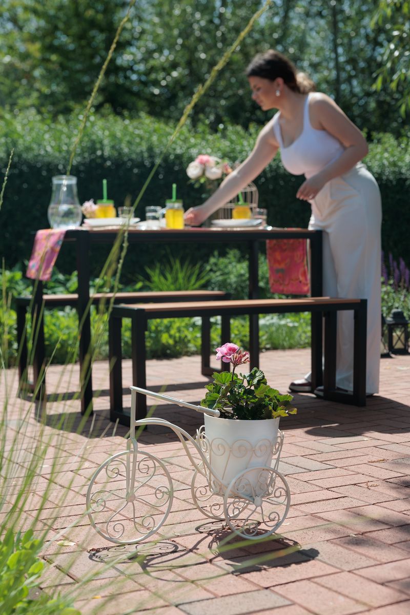 Dekorácia MagicHome Mecco, Stojan na kvetináč, bicykel, 48x20x35 cm