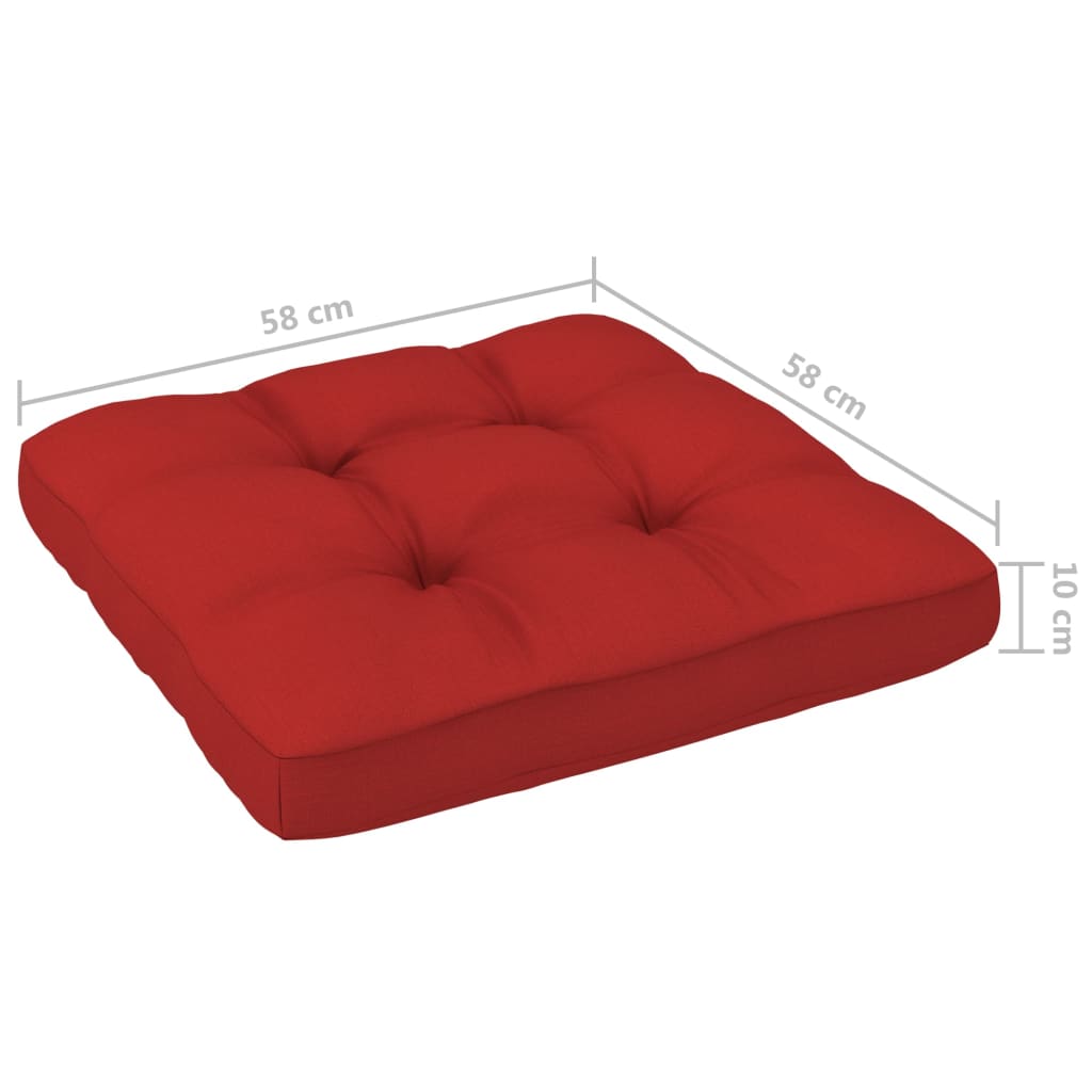 Set mobilier din paleți cu perne, 6 piese, alb, lemn pin tratat GartenMobel Dekor