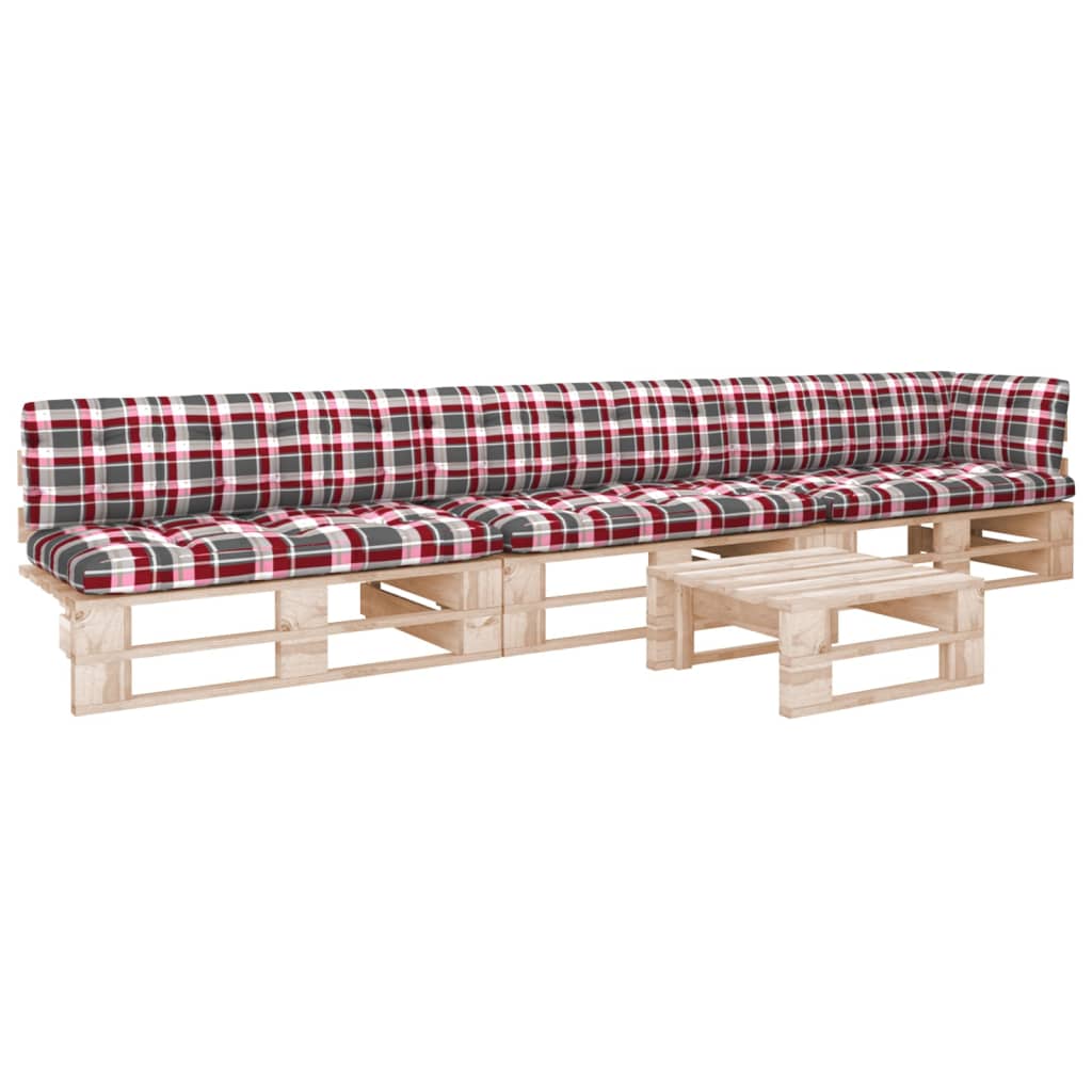 Set mobilier paleți cu perne, 4 piese, lemn de pin tratat GartenMobel Dekor