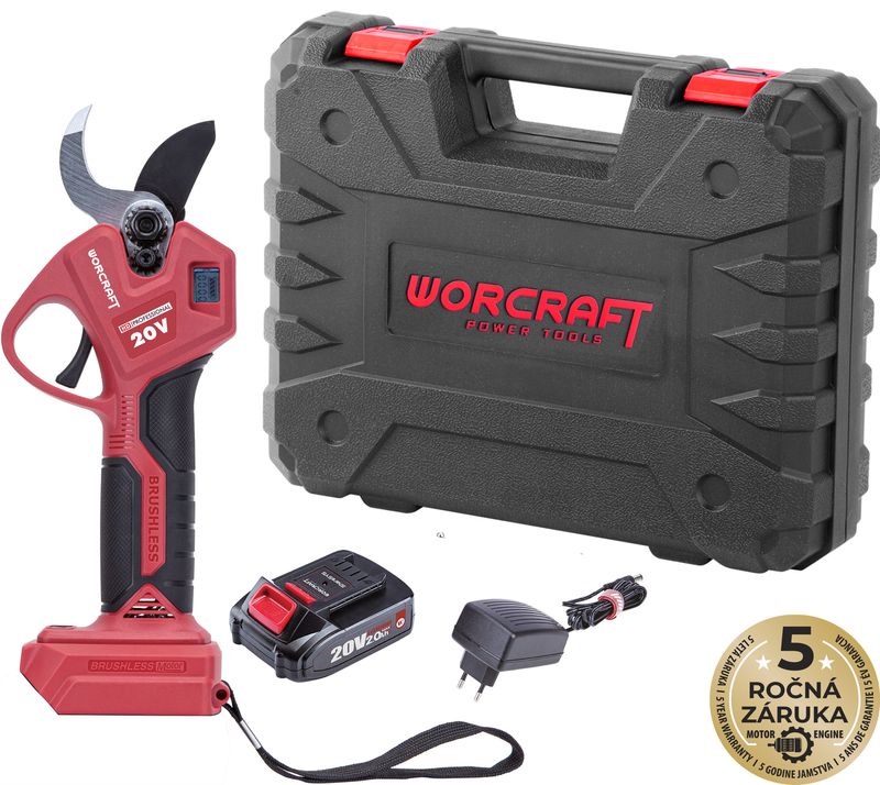 Foarfecă electrică pentru crengi Worcraft ShareSYS 20V, 30 mm, set în valiză