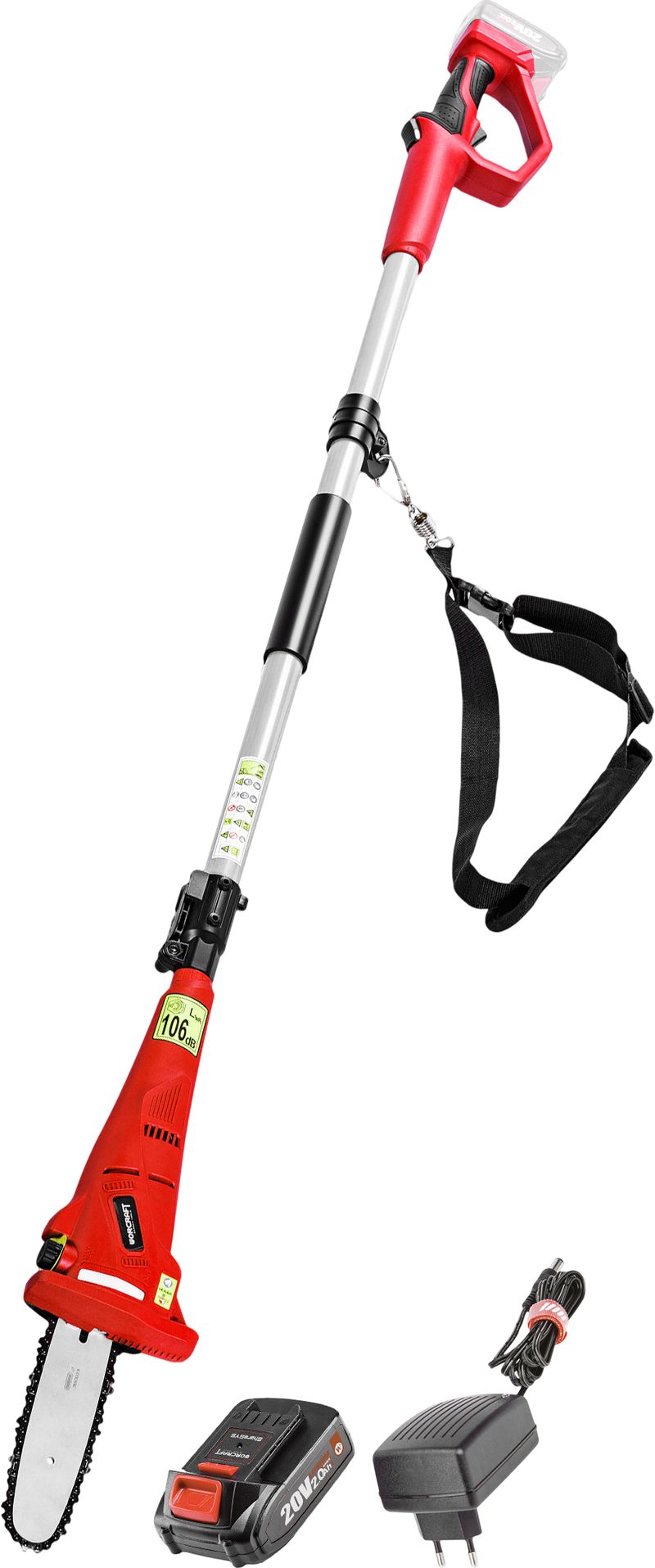 Fierăstrău telescopic pentru crengi Worcraft CPS-S20Li 20V cu acumulator