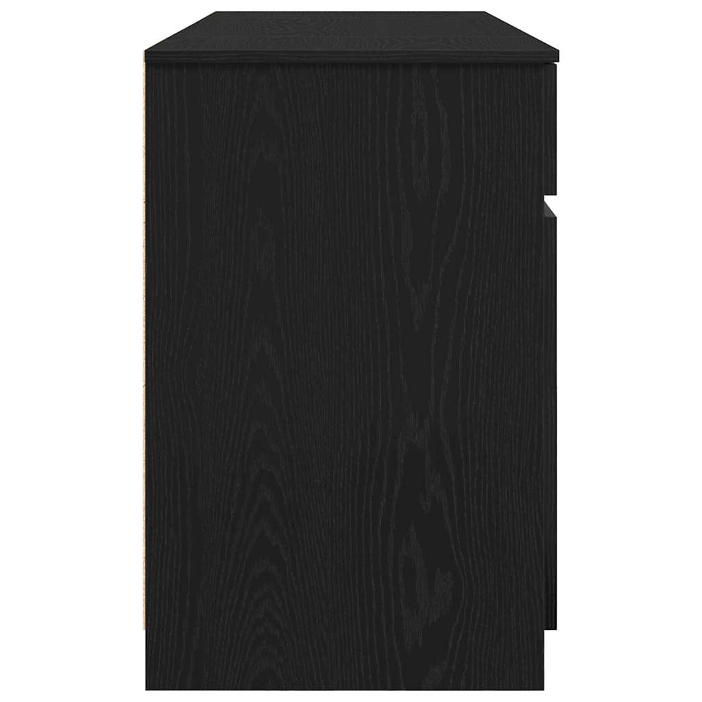 Birou cu sertar Stejar negru 140 x 49 x 76 cm Lemn compozit GartenMobel Dekor