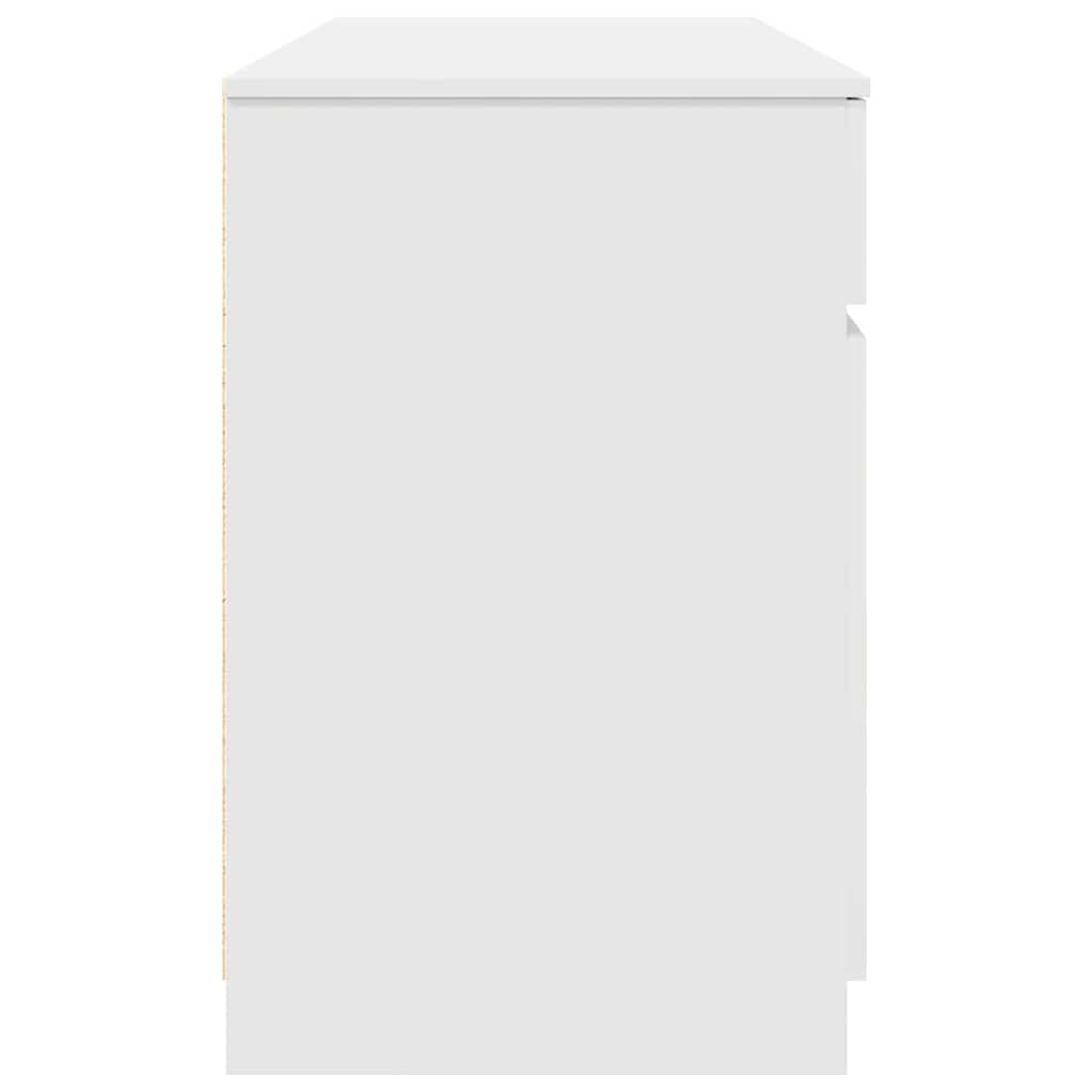 Birou cu sertar cu raft Alb 140 x 49 x 76 cm Lemn compozit GartenMobel Dekor