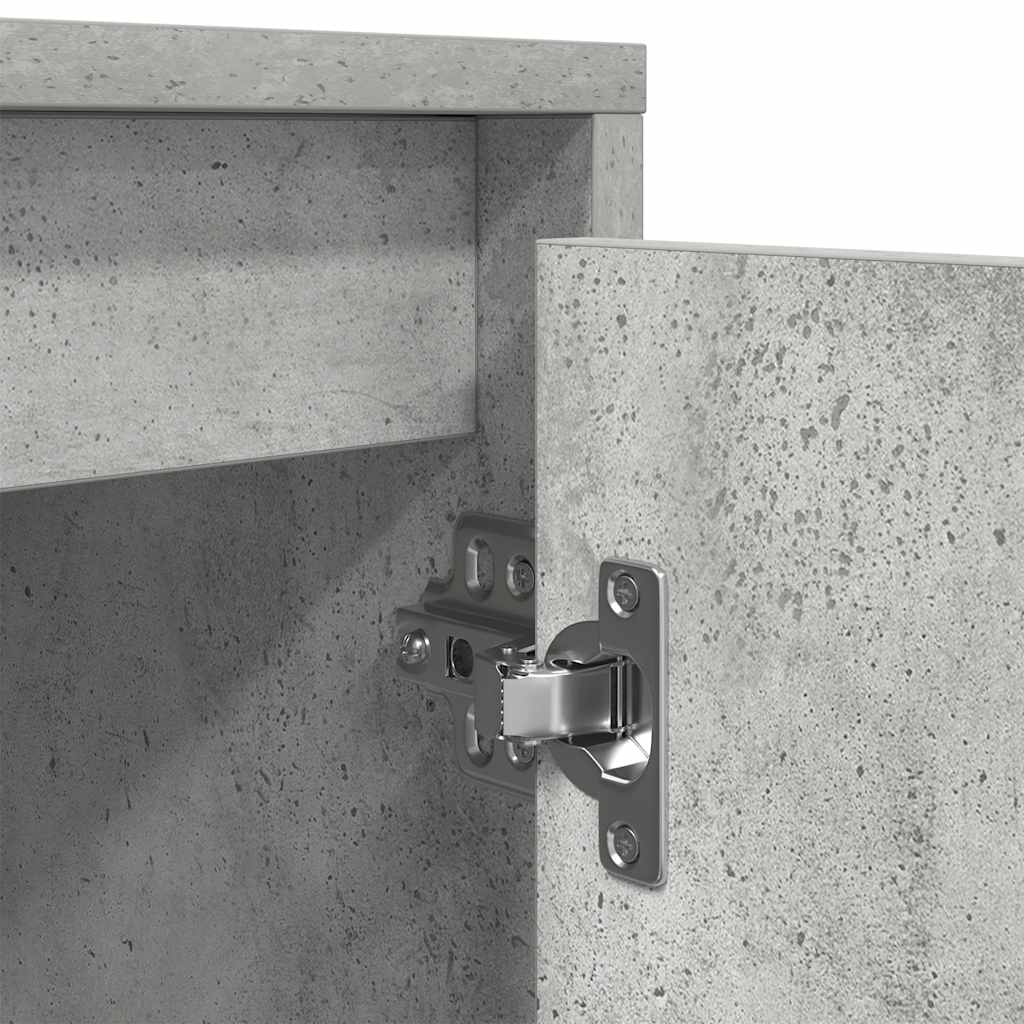 Dulap TV cu lumini LED Gri beton 193,5x41x50 cm GartenMobel Dekor