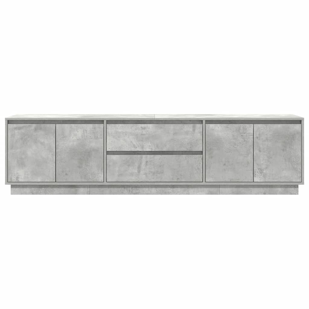 Dulap TV cu lumini LED Gri beton 193,5x41x50 cm GartenMobel Dekor