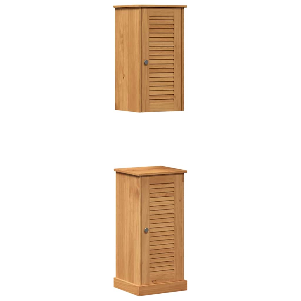 Set de mobilier pentru baie VIGO 2 pcs Maro și Maro Miere GartenMobel Dekor