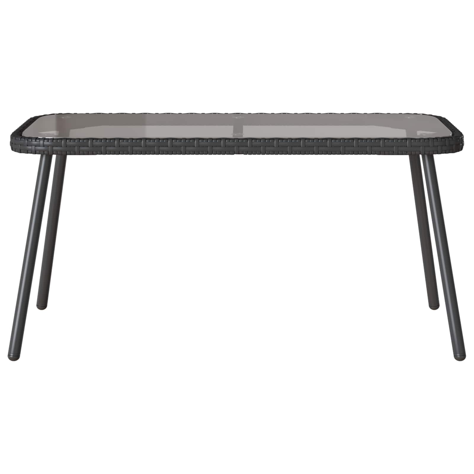 Set de canapele pentru grădină cu pernă 2 pcs Negru poliratan GartenMobel Dekor