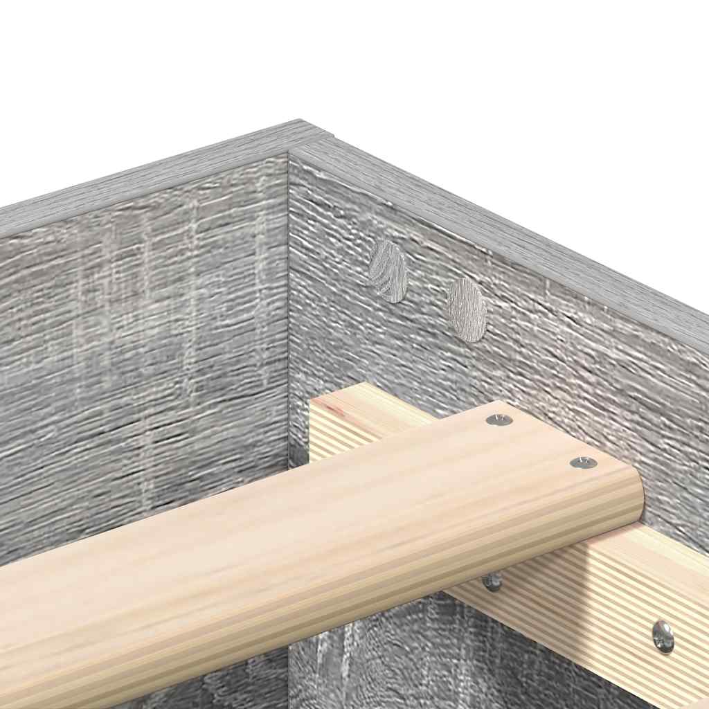 Cadru de pat fără saltea Gri Sonoma 160x200cm lemn prelucrat GartenMobel Dekor