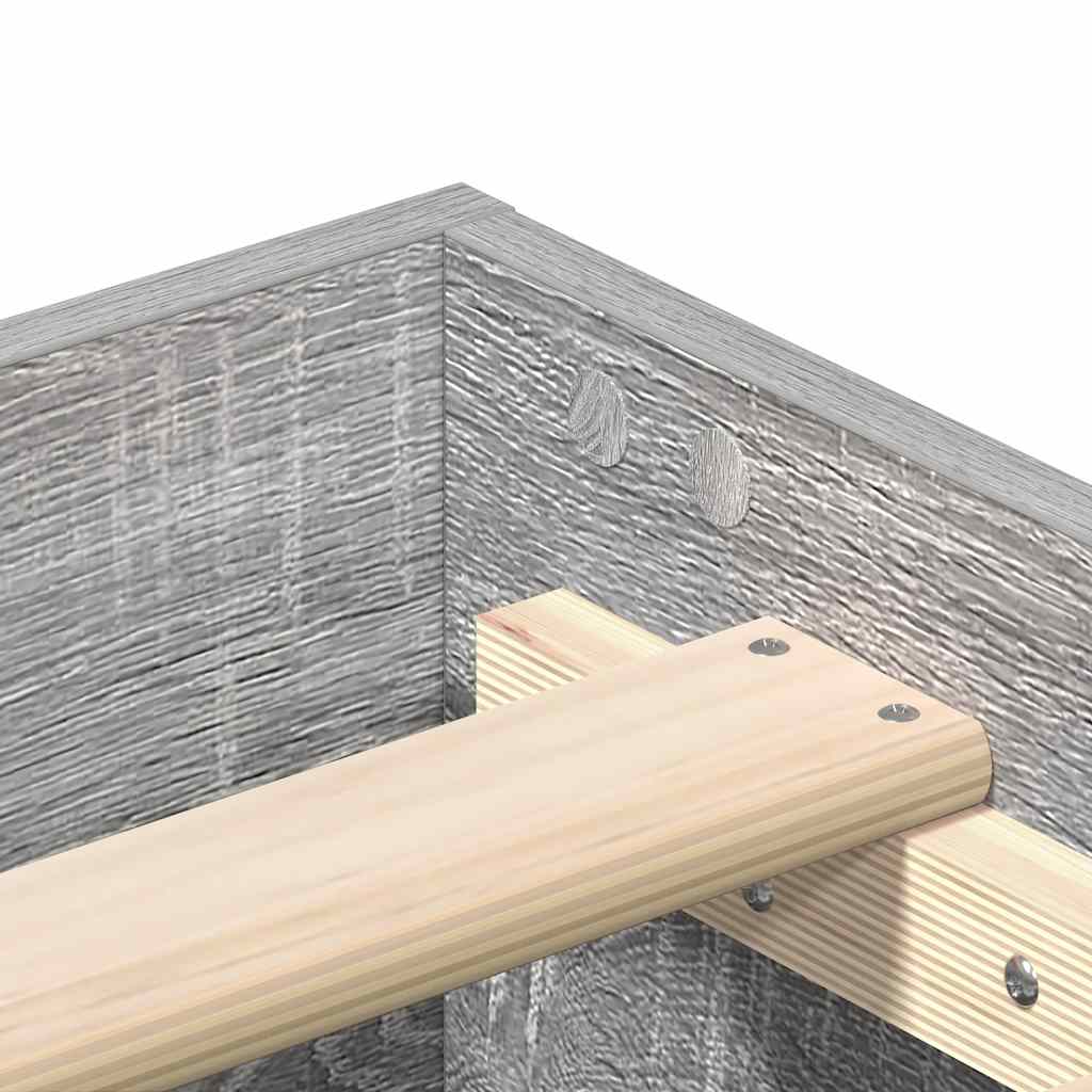 Cadru de pat fără saltea Gri Sonoma 180x200cm Lemn prelucrat GartenMobel Dekor