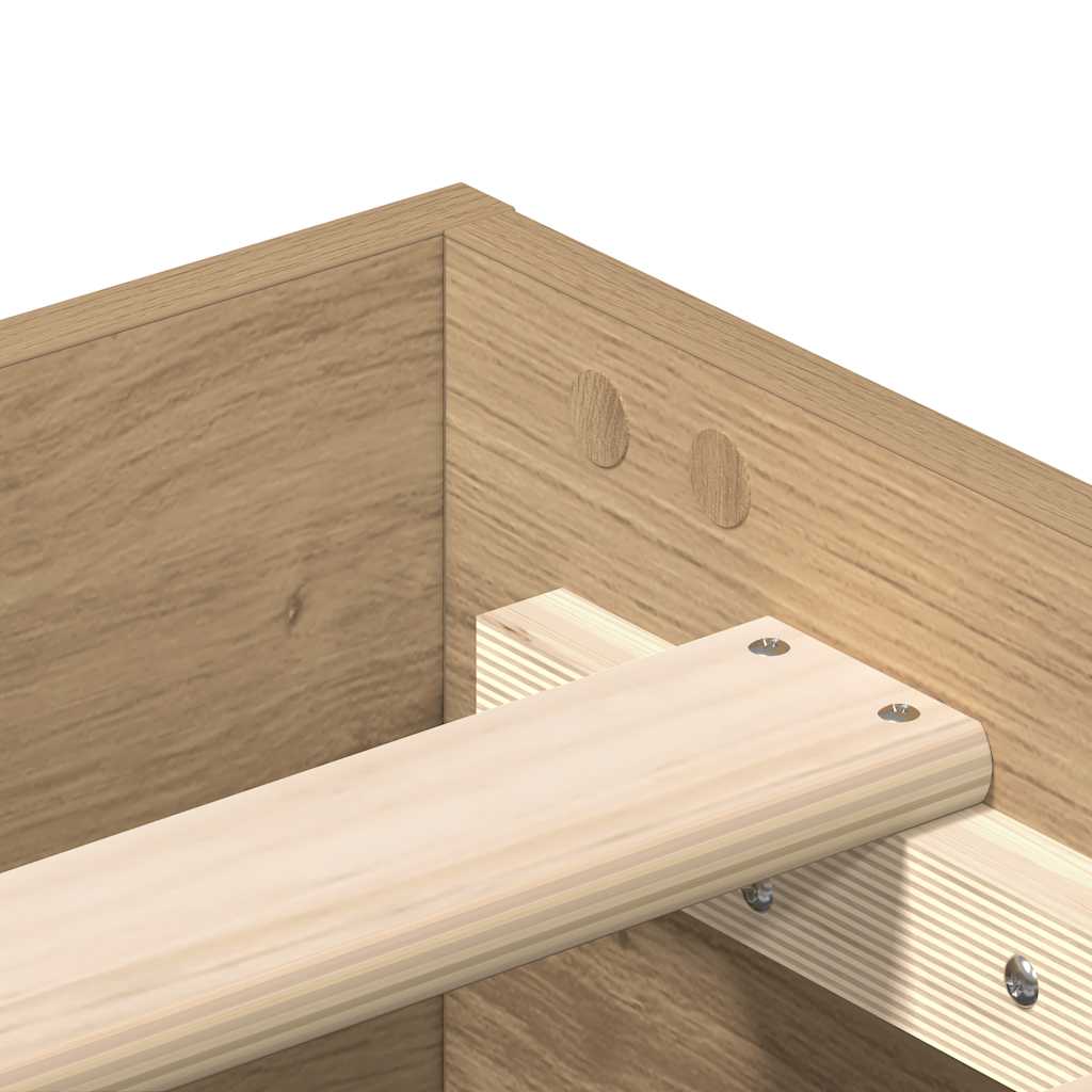 Cadru pat fără saltea Stejar Artisan 180x200cm Lemn prelucrat GartenMobel Dekor