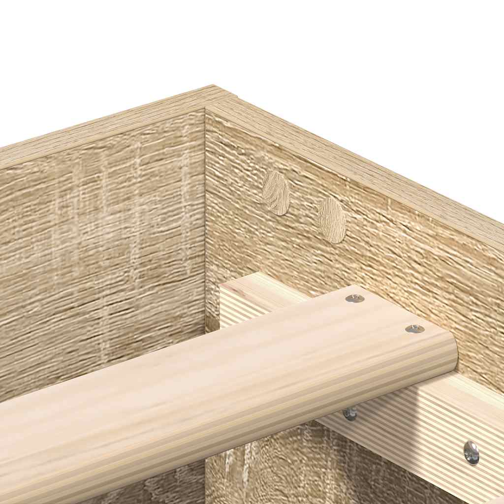Cadru pat fără saltea stejar sonoma, 160x200 cm, lemn prelucrat GartenMobel Dekor