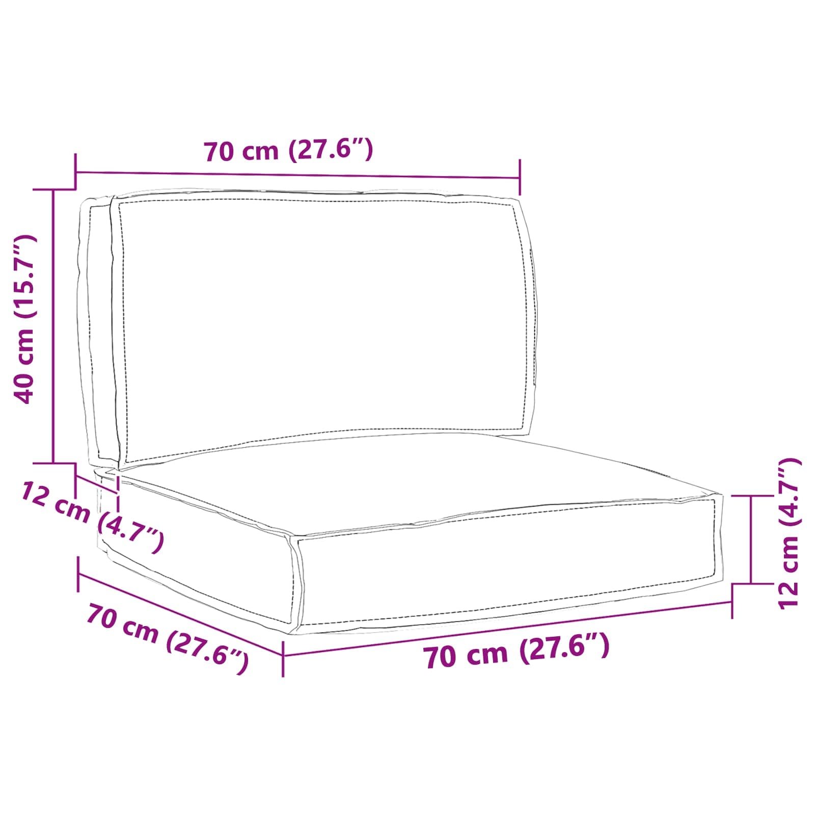 Set de perne pentru palet 2 pcs Negru Material Oxford GartenMobel Dekor
