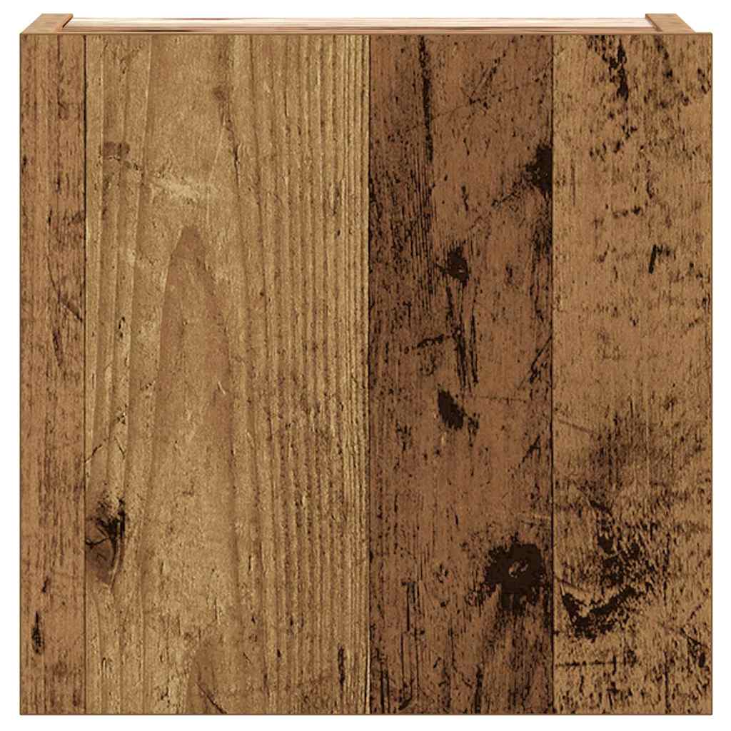 Set dulap TV 8 piese montat pe perete lemn vechi lemn prelucrat GartenMobel Dekor