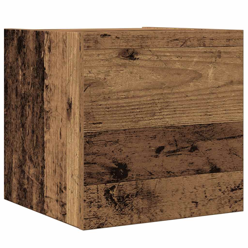 Set dulap TV 8 piese montat pe perete lemn vechi lemn prelucrat GartenMobel Dekor