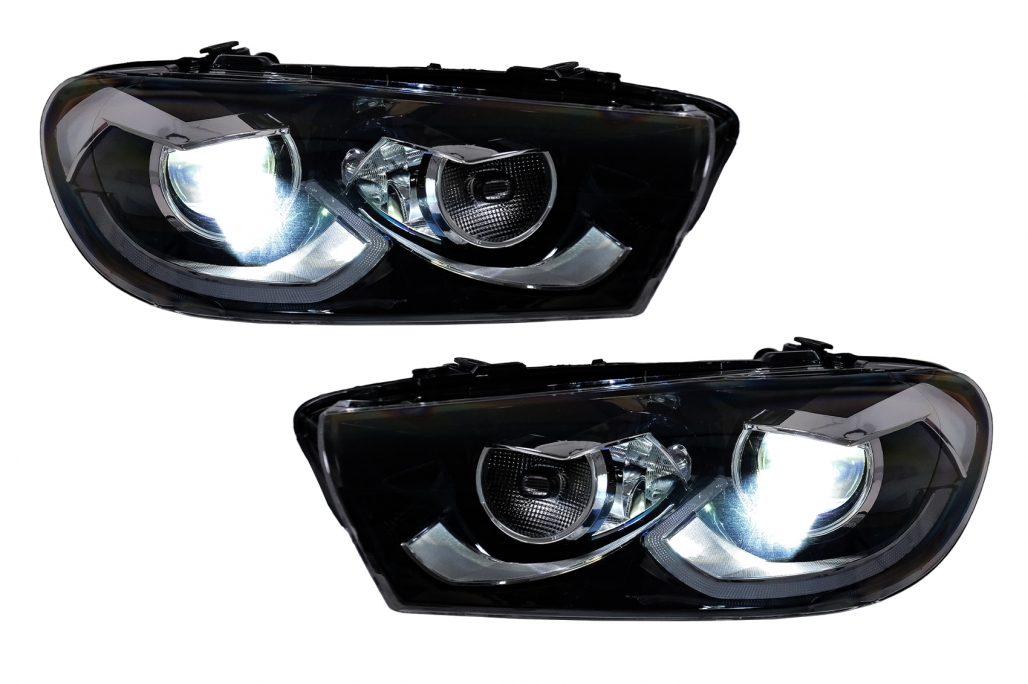Faruri LED VW Scirocco III 137 (2008-04.2014) Negru Semnal Dinamic Performance AutoTuning