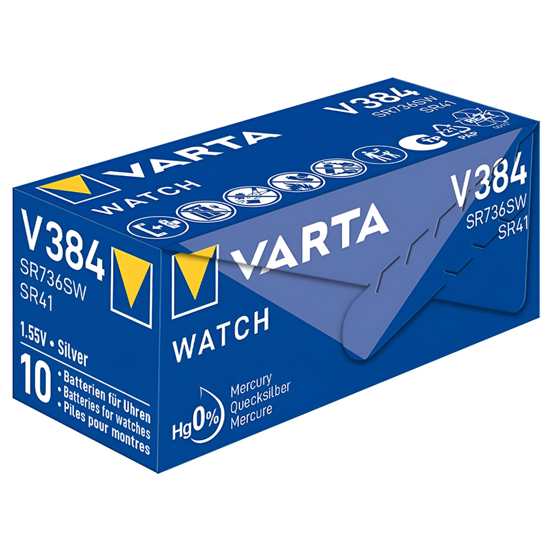 Baterie Varta V384 LR41 AG3 1.55V pentru ceas și dispozitive compacte
